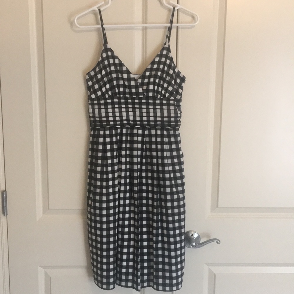 Banana Republic gingham dress - black & white